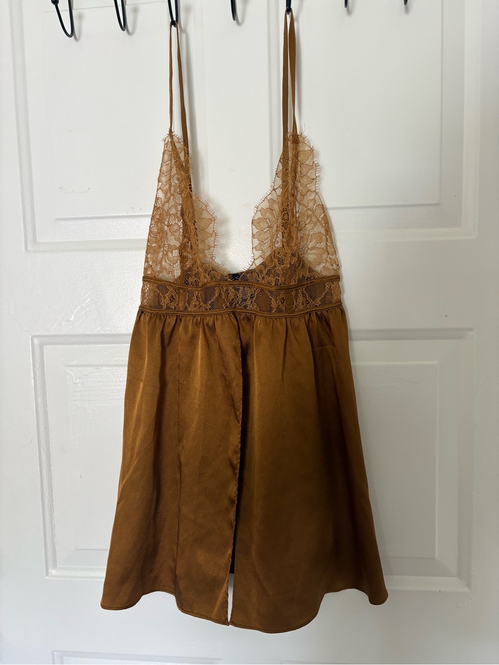 Victoria's Secret Gold Brown Lace Slip